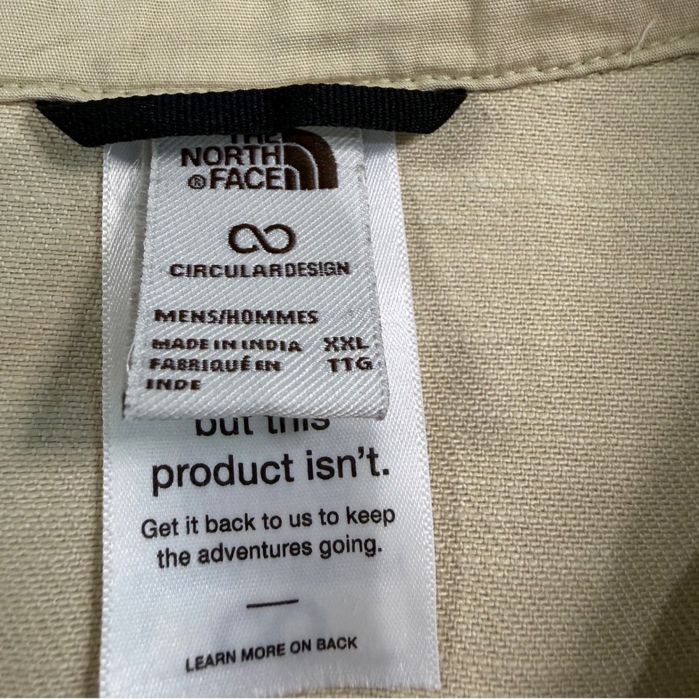 The North Face Utility Canvas Overshirt Shacket NF0A7ZYN Tan Mens XXL Cotton - Picture 8 of 16